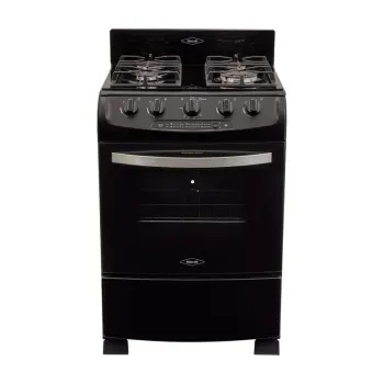 Estufa de Piso Haceb 4 Puestos 60 cm Horno Gas Propano Cristal Negra_1